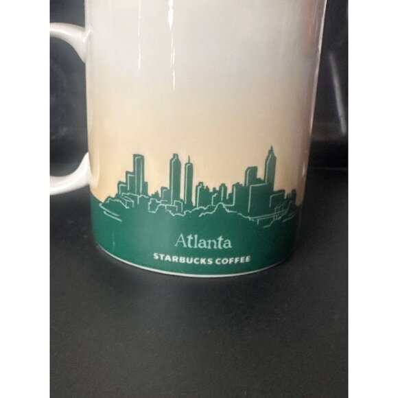 Starbucks Atlanta 16 Oz Ceramic Coffee Mug Skyline & Landmarks Design global ico - Picture 3 of 5